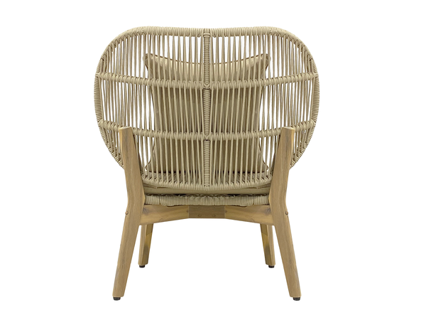 Gartensessel Lasia - Akazie massiv / Polyester - Beige