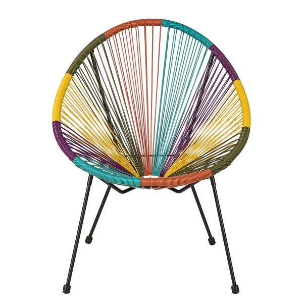 Sitzgruppe Copacabana 3-teilig - Stahl / Polyrattan - Multicolor