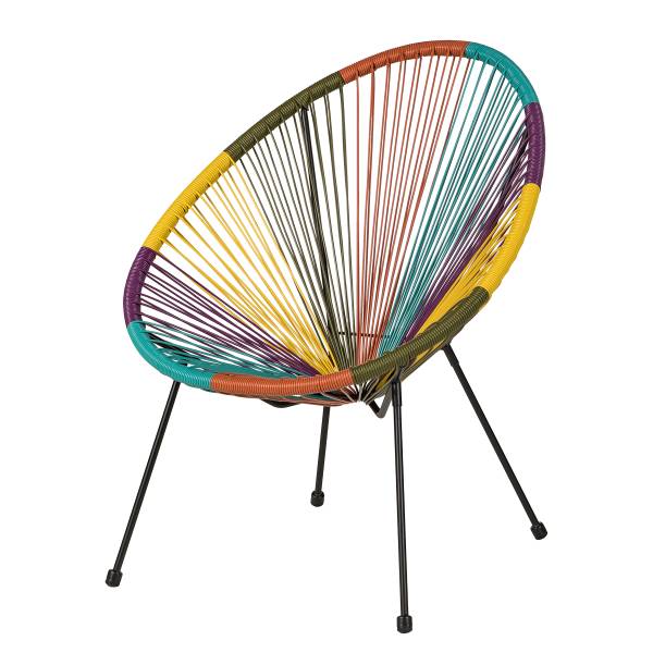 Sitzgruppe Copacabana 3-teilig - Stahl / Polyrattan - Multicolor