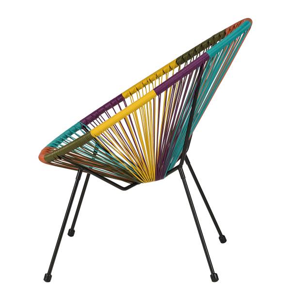 Sitzgruppe Copacabana 3-teilig - Stahl / Polyrattan - Multicolor
