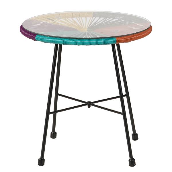 Sitzgruppe Copacabana 3-teilig - Stahl / Polyrattan - Multicolor