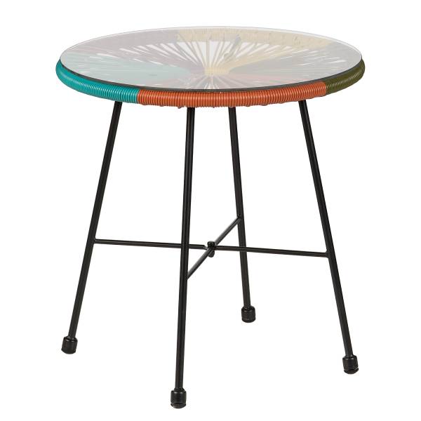 Sitzgruppe Copacabana 3-teilig - Stahl / Polyrattan - Multicolor