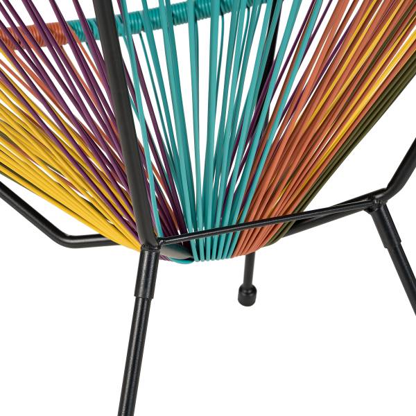 Sitzgruppe Copacabana 3-teilig - Stahl / Polyrattan - Multicolor