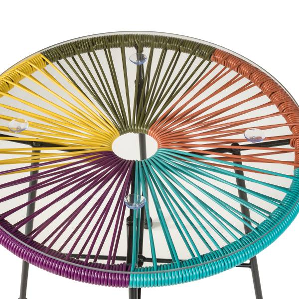 Sitzgruppe Copacabana 3-teilig - Stahl / Polyrattan - Multicolor