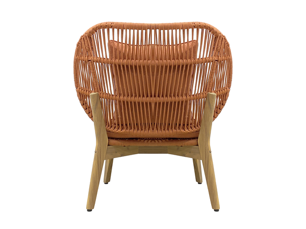 Gartensessel Lasia - Akazie massiv / Polyester - Terracotta