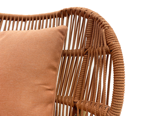 Gartensessel Lasia - Akazie massiv / Polyester - Terracotta