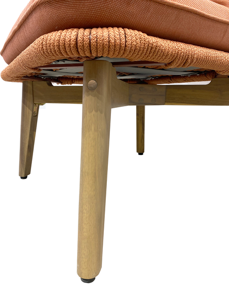 Gartensessel Lasia - Akazie massiv / Polyester - Terracotta