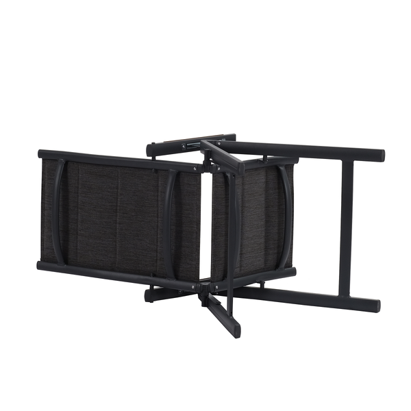 Klappstuhl Boona 2er-Set - Aluminium / Mischgewebe - Anthrazit