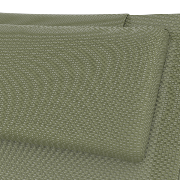 Sonnenliege Bruny - Stahl / Polyester - Salbei