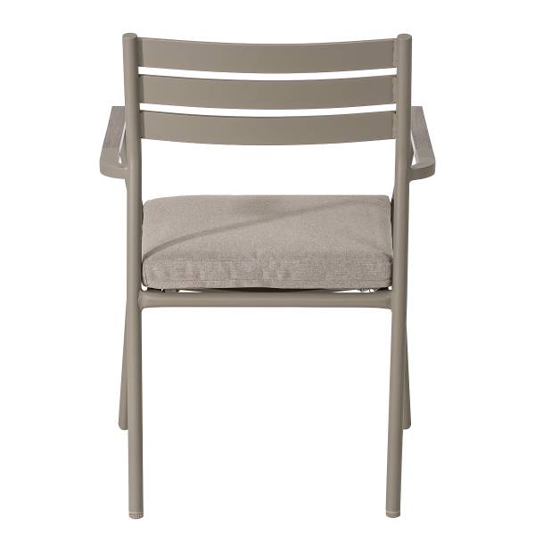 Gartenstuhl Evins 2er-Set - Aluminium / Polyester - Grau