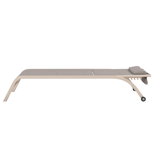 Sonnenliege Bruny - Stahl / Polyester - Beige