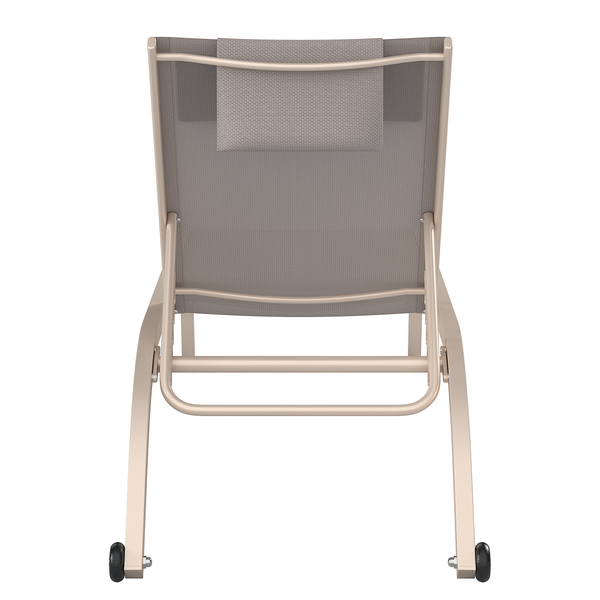 Sonnenliege Bruny - Stahl / Polyester - Beige