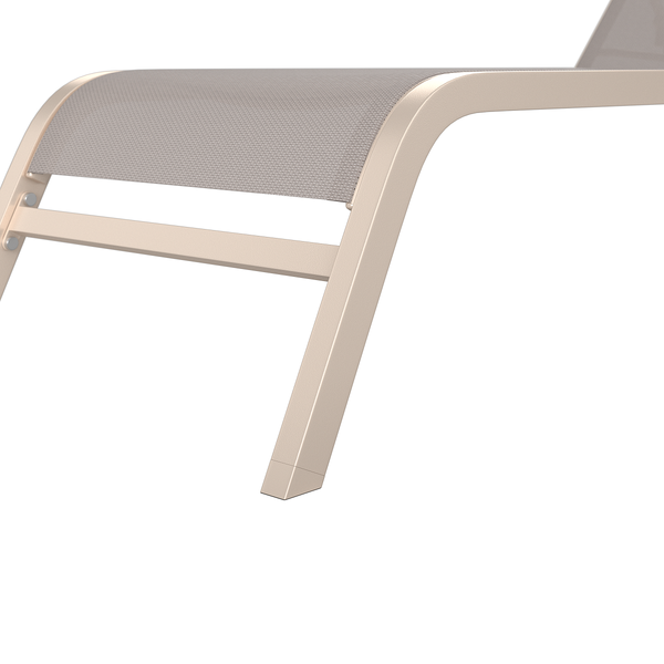 Sonnenliege Bruny - Stahl / Polyester - Beige