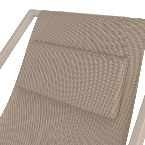 Liegestuhl Nivi 2er-Set - Stahl / Polyester - Beige