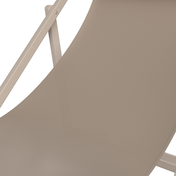Liegestuhl Nivi 2er-Set - Stahl / Polyester - Beige