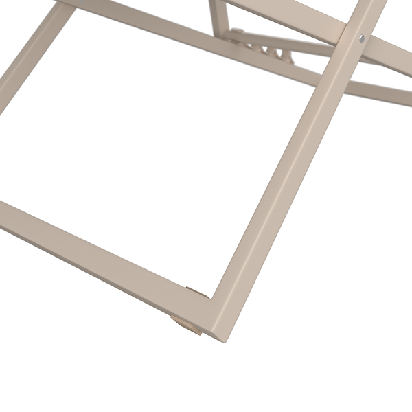 Liegestuhl Nivi 2er-Set - Stahl / Polyester - Beige