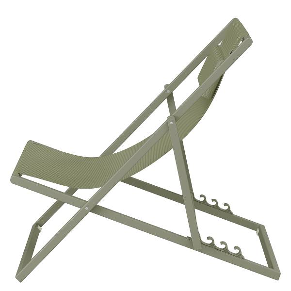 Liegestuhl Nivi 2er-Set - Stahl / Polyester - Salbei