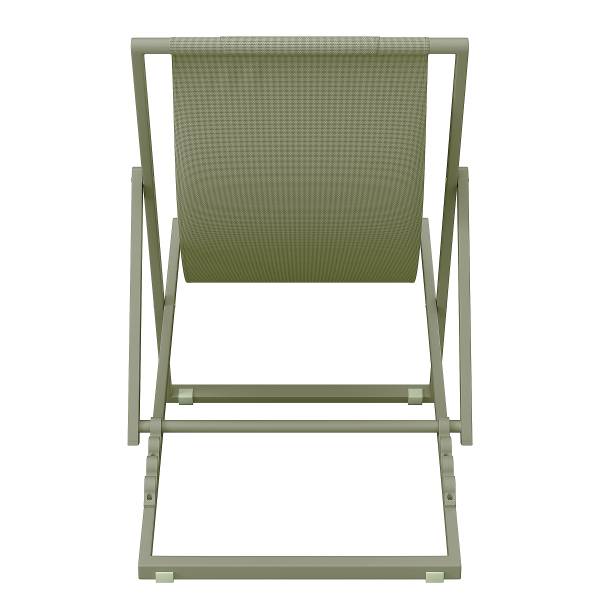 Liegestuhl Nivi 2er-Set - Stahl / Polyester - Salbei