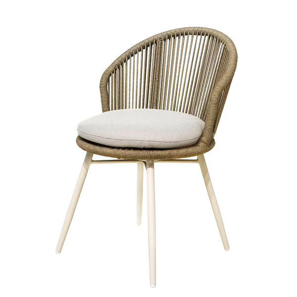 Gartenstuhl Cabello 2er-Set - Polyester / Aluminium - Taupe / Beige - Taupe
