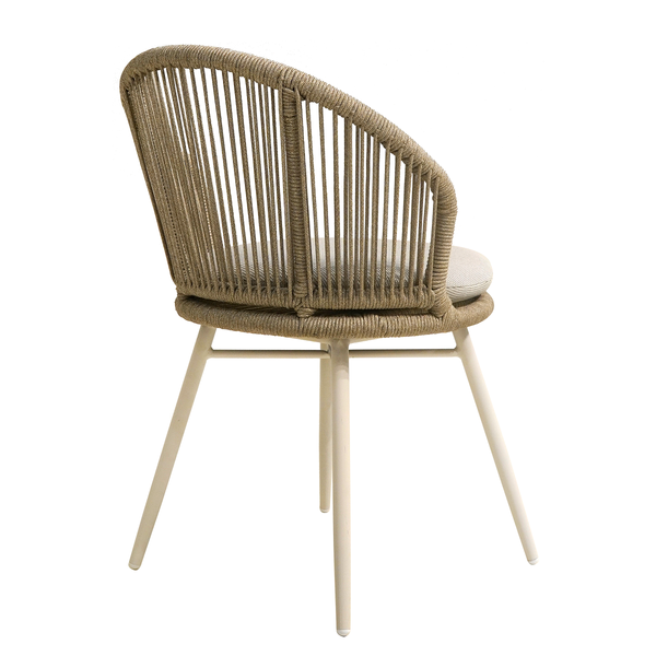 Gartenstuhl Cabello 2er-Set - Polyester / Aluminium - Taupe / Beige - Taupe