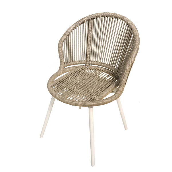 Gartenstuhl Cabello 2er-Set - Polyester / Aluminium - Taupe / Beige - Taupe