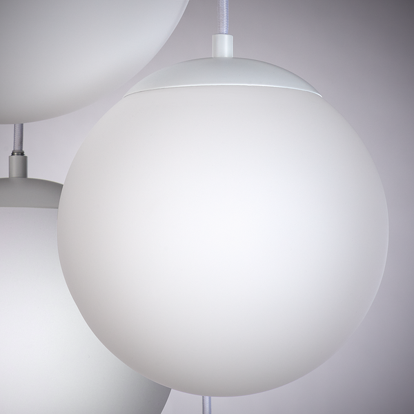 Pendelleuchte VETLE - Milchglas / Eisen - 5-flammig