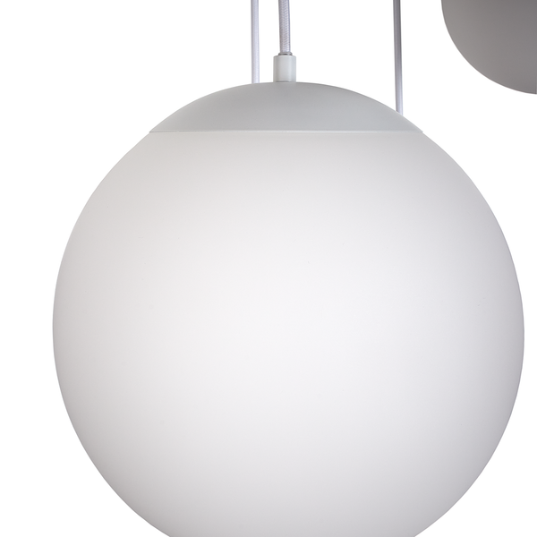 Pendelleuchte VETLE - Milchglas / Eisen - 5-flammig