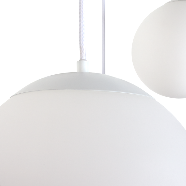 Pendelleuchte VETLE - Milchglas / Eisen - 5-flammig