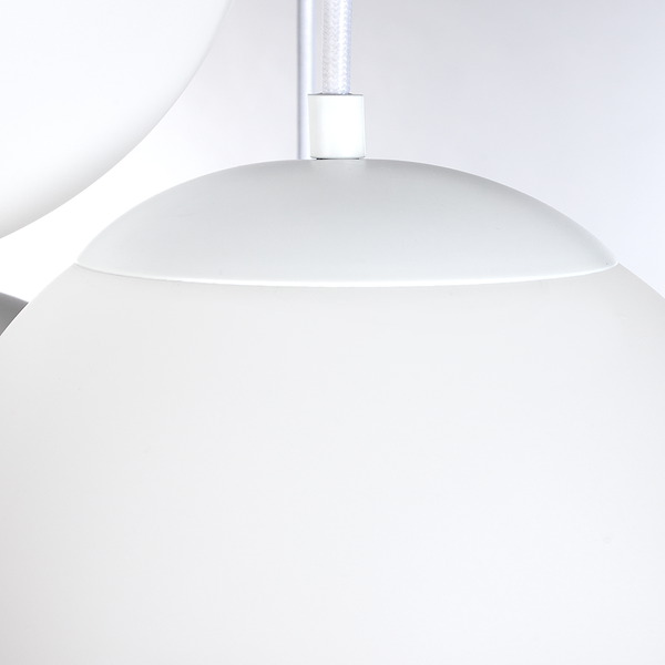 Pendelleuchte VETLE - Milchglas / Eisen - 5-flammig