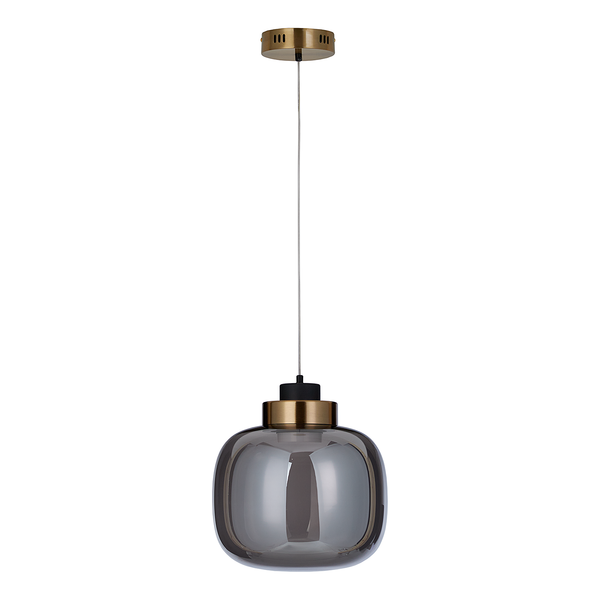 Pendelleuchte EXEMLAR Smoky - Rauchglas / Aluminium - 1-flammig