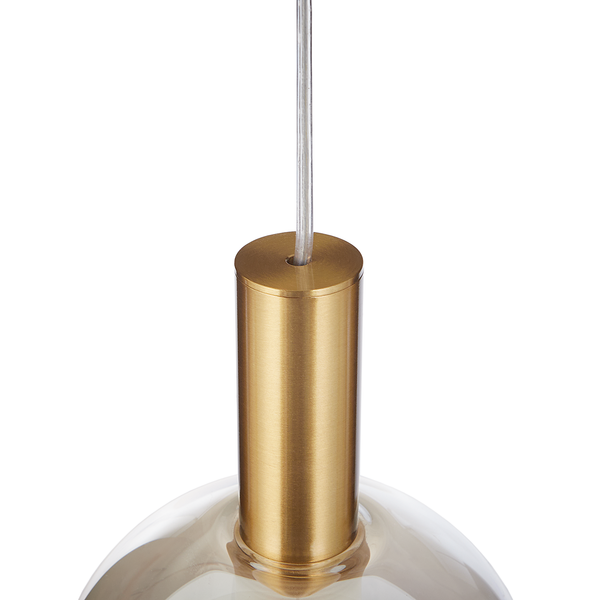 Pendelleuchte EXEMLAR - Farbglas / Aluminium - 3-flammig - Flammenanzahl: 3