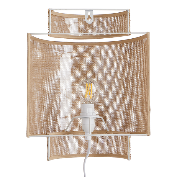 Wandleuchte RAW LINEN - Rattan - 1-falmmig