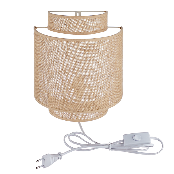Wandleuchte RAW LINEN - Rattan - 1-falmmig