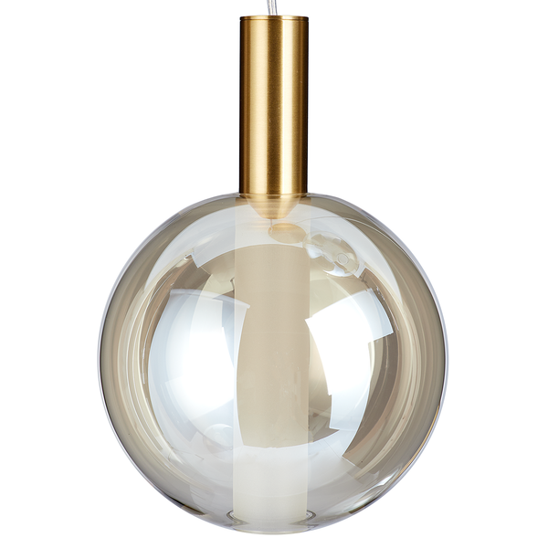 Pendelleuchte EXEMLAR - Rauchglas / Aluminium - 3-flammig