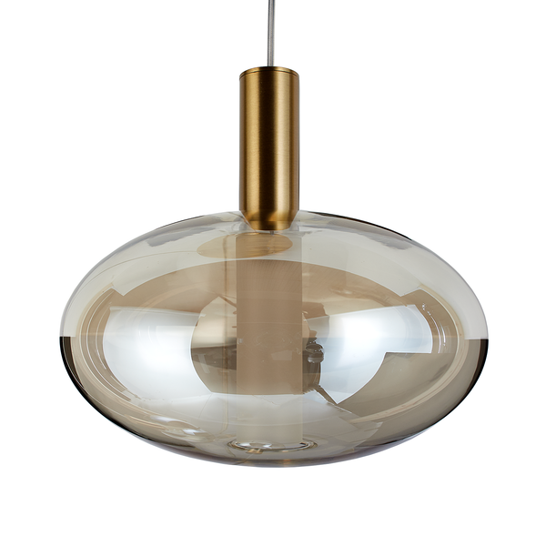 Pendelleuchte EXEMLAR - Rauchglas / Aluminium - 3-flammig