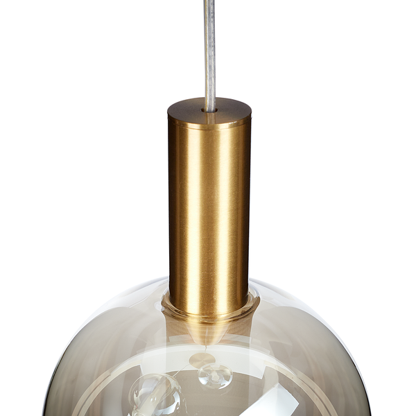 Pendelleuchte EXEMLAR - Rauchglas / Aluminium - 3-flammig