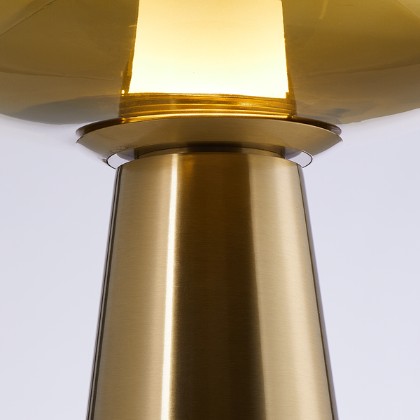 Tischleuchte ART DECO - Farbglas / Stahl / Polyacryl - 1-flammig