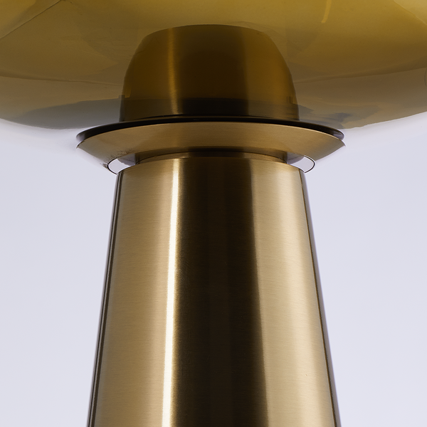 Tischleuchte ART DECO - Farbglas / Stahl / Polyacryl - 1-flammig