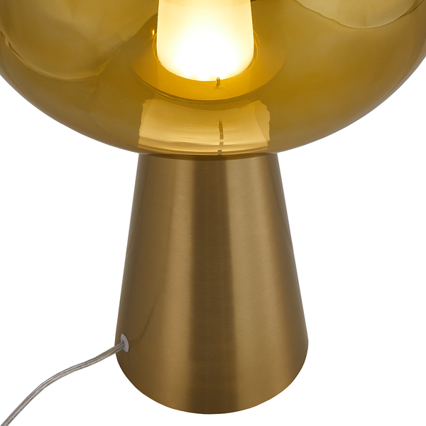 Tischleuchte ART DECO - Farbglas / Stahl / Polyacryl - 1-flammig