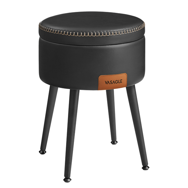 Polsterhocker Mangelo mit Stauraum - Schwarz