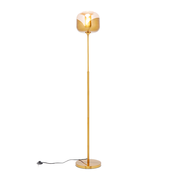 Stehleuchte Goblet Ball - Stahl / Glas - Gold