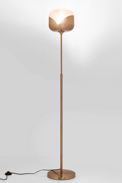 Stehleuchte Goblet Ball - Stahl / Glas - Gold