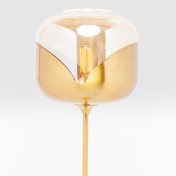 Stehleuchte Goblet Ball - Stahl / Glas - Gold