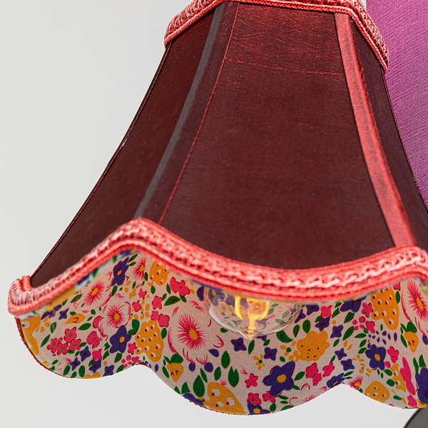 Hängeleuchte Saloon Flowers 9-flammig - Stahl / Kunstseide - Multicolor