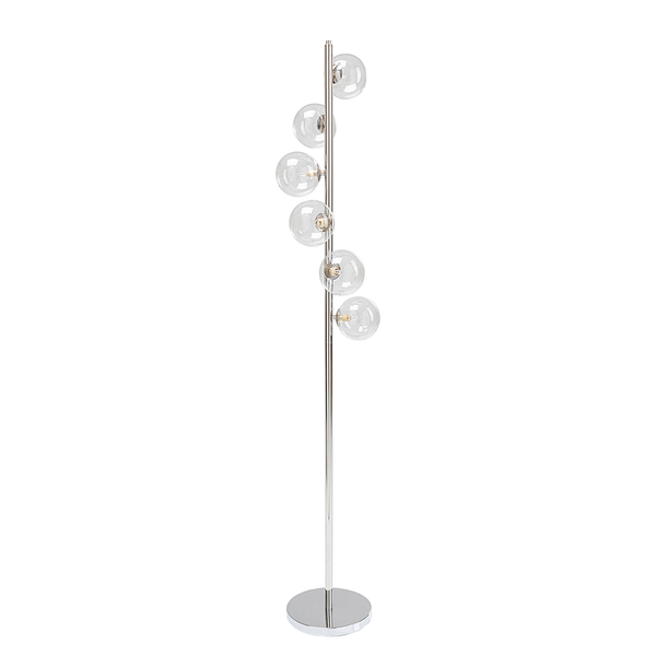 Stehleuchte Scala Balls - Stahl / Glas - Silber - 6-flammig