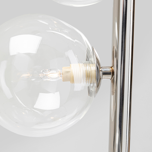 Stehleuchte Scala Balls - Stahl / Glas - Silber - 6-flammig