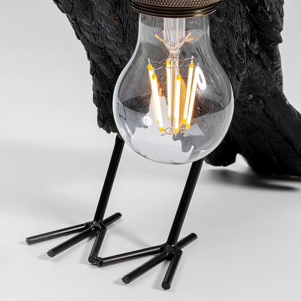 Tischleuchte Animal Crow - Aluminium / Polyresin - Schwarz / Gold