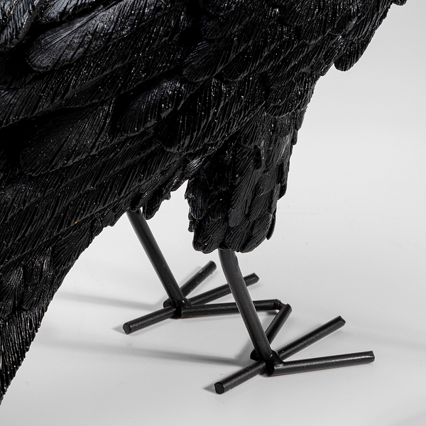 Tischleuchte Animal Crow - Aluminium / Polyresin - Schwarz / Gold