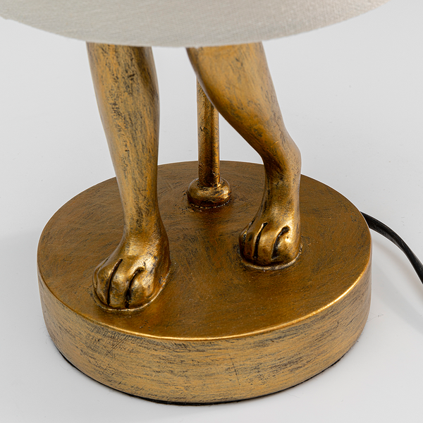 Tischleuchte Animal Rabbit Typ A - Stahl / Polyresin - Weiß / Gold