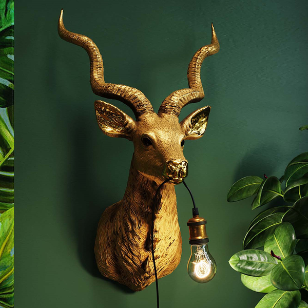Wandleuchte Animal Goat - Aluminium / Polyresin - Gold